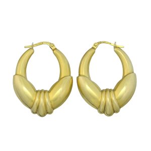 9ct Yellow Gold Half-Hoop/Creole Earrings