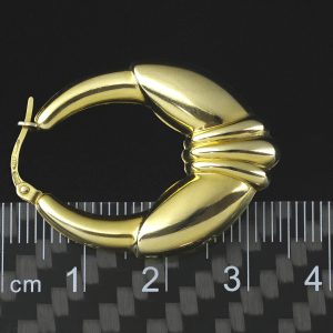 9ct Yellow Gold Half-Hoop/Creole Earrings