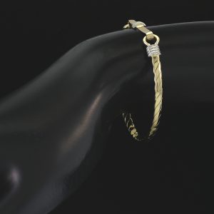 9ct Yellow Gold Double Loop Bangle