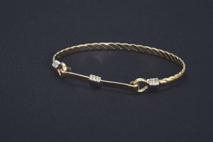 9ct Yellow Gold Double Loop Bangle