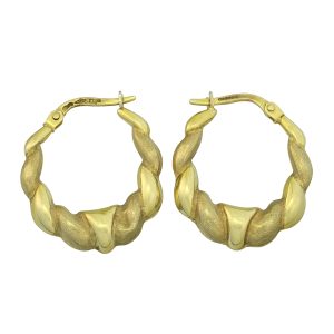 9ct Yellow Gold Hoop/Creole Earrings