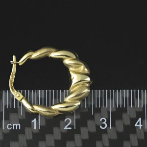 9ct Yellow Gold Hoop/Creole Earrings