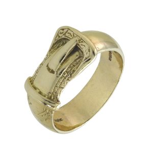 9ct Yellow Gold Buckle Ring