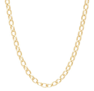 9ct Yellow Gold Belcher Chain 23" 6mm