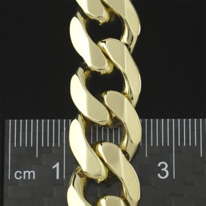 9ct Yellow Gold Curb Bracelet 9&#8243; 13mm