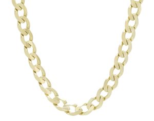 9ct Yellow Gold Curb Chain 22.5&#8243; 9mm