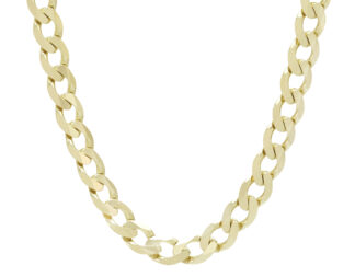 9ct Yellow Gold Curb Chain 22.5" 9mm