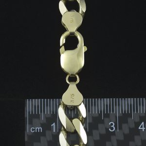 9ct Yellow Gold Curb Chain 22.5&#8243; 9mm