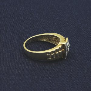 9ct Yellow Gold Gemstone Buckle Ring