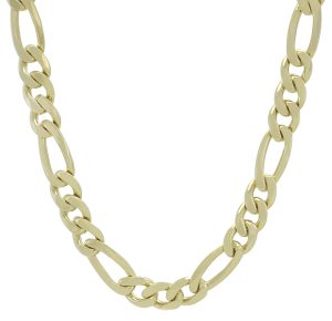 9ct Yellow Gold Figaro Chain 21.75&#8243; 8.5mm