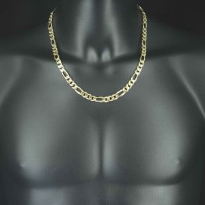 9ct Yellow Gold Figaro Chain 21.75″ 8.5mm