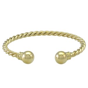 9ct Yellow Gold Torque Bangle