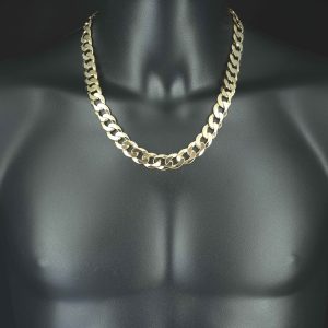 9ct Yellow Gold Curb Chain 22″ 14mm