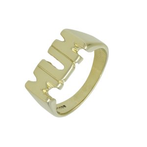 9ct Yellow Gold &#8220;MUM&#8221; Ring