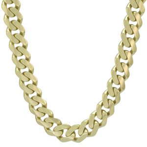 14ct Yellow Gold Cuban Chain 25.5&#8243; 15mm