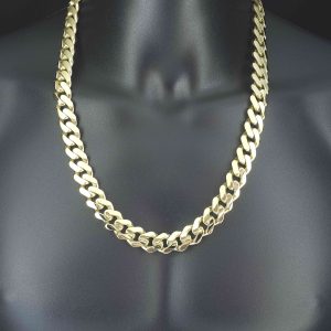 14ct Yellow Gold Cuban Chain 25.5&#8243; 15mm