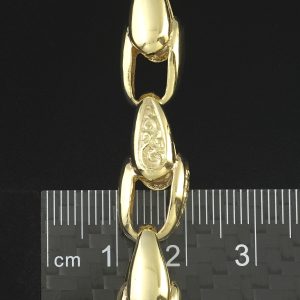 9ct Yellow Gold Tulip Bracelet 9.5&#8243; 10mm