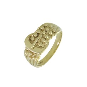 9ct Yellow Gold Buckle Keeper Ring