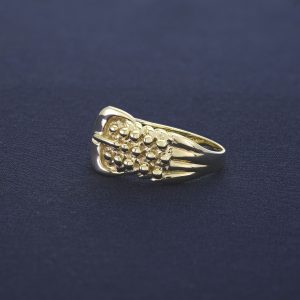 9ct Yellow Gold Buckle Keeper Ring