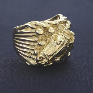 9ct Yellow Gold Horsehead Keeper Ring