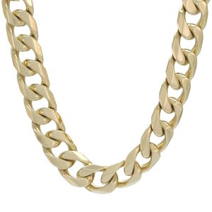 9ct Yellow Gold Curb Chain 22.5&#8243; 11.5mm