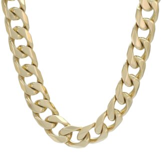 9ct Yellow Gold Curb Chain 22.5" 11.5mm