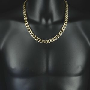 9ct Yellow Gold Curb Chain 22.5&#8243; 11.5mm