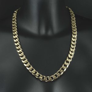 9ct Yellow Gold Curb Chain 22.5&#8243; 11.5mm