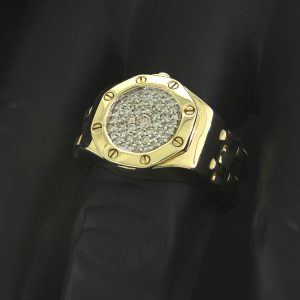 9ct Yellow Gold 0.40ct Diamond Watch Style Ring