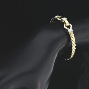 9ct Yellow Gold Double Loop Bangle