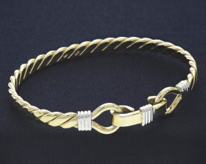 9ct Yellow Gold Double Loop Bangle