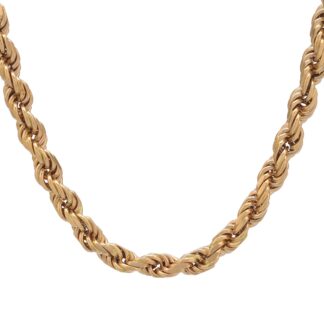 9ct Rose Gold Rope Chain 24.5" 7mm
