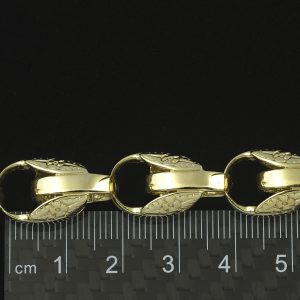 9ct Yellow Gold Tulip Bracelet 8.5&#8243; 11.5mm