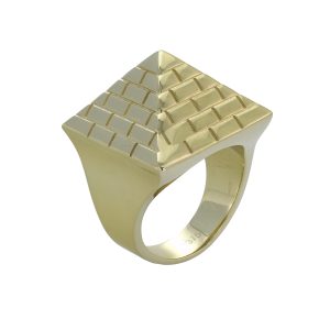 9ct Yellow Gold Pyramid Ring