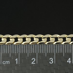 9ct Yellow Gold Curb Bracelet 8.75&#8243; 6mm