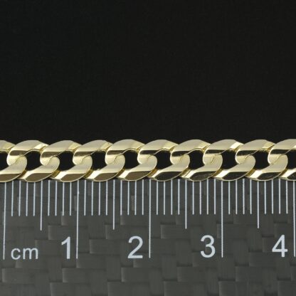 9ct Yellow Gold Curb Bracelet 8.75" 6mm - Image 3
