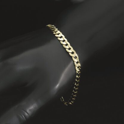 9ct Yellow Gold Curb Bracelet 8.75" 6mm - Image 2