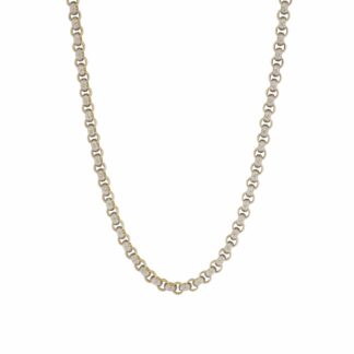 9ct Yellow Gold Gemstone Belcher Chain 26.5" 9mm