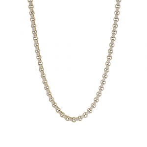 9ct Yellow Gold CZ Belcher Chain 28.5&#8243; 9mm