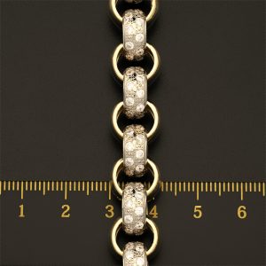 9ct Yellow Gold Heavy CZ Belcher Chain 30.5″ 11.5mm