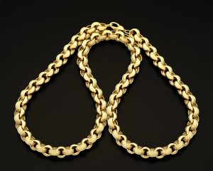 9ct Yellow Gold Belcher Chain 28.5″ 11.5mm