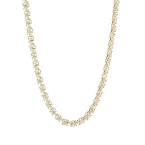 9ct Yellow Gold Byzantine Chain 24&#8243; 10mm