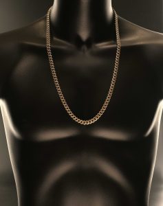 9ct Yellow Gold Lightweight CZ Cuban Chain 28&#8243; 7.5mm