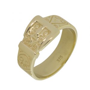 9ct Yellow Gold Single Buckle Ring