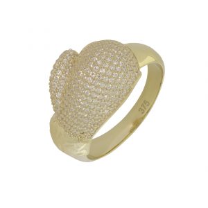 9ct Yellow Gold Gemstone Boxing Glove Ring