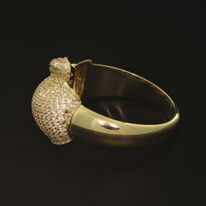 9ct Yellow Gold Gemstone Boxing Glove Ring