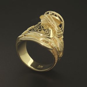 9ct Yellow Gold Saddle Ring
