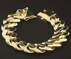 9ct Yellow Gold Cuban Bracelet 8″ 19.5mm