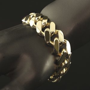 9ct Yellow Gold Cuban Bracelet 8″ 19.5mm