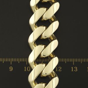 9ct Yellow Gold Cuban Bracelet 8″ 19.5mm